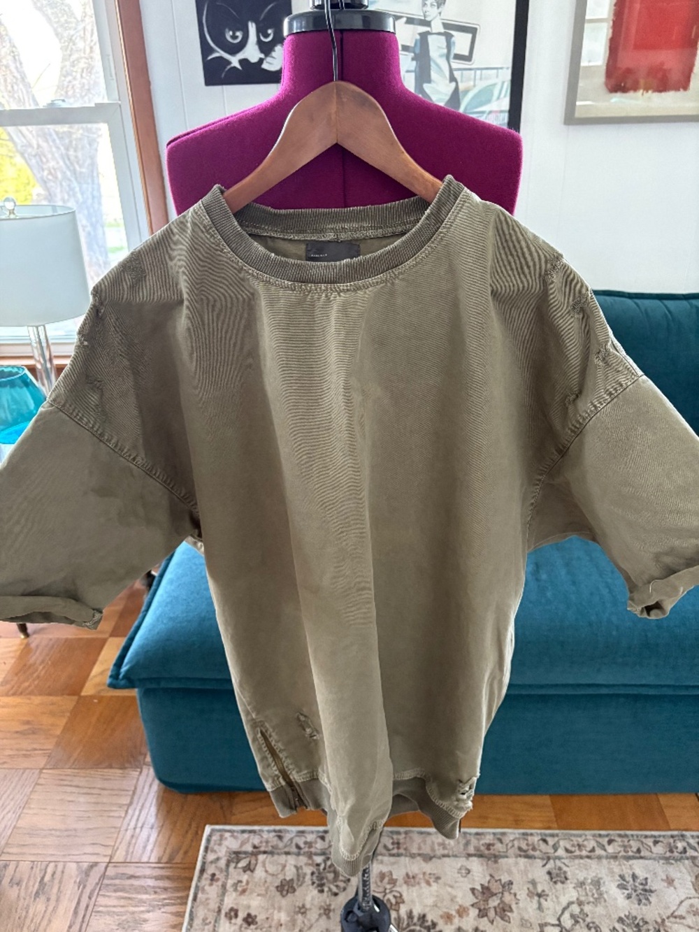 Men’s Zara Short Sleeve Cotton Pullover Shirt